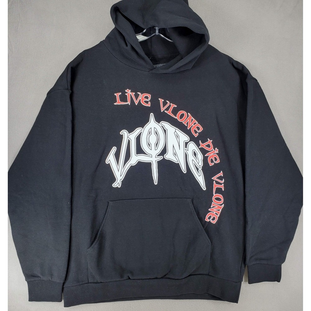 VLone Live Die Hoodie Logo Black Size XXL Heavy Double Sided Juice Wrld